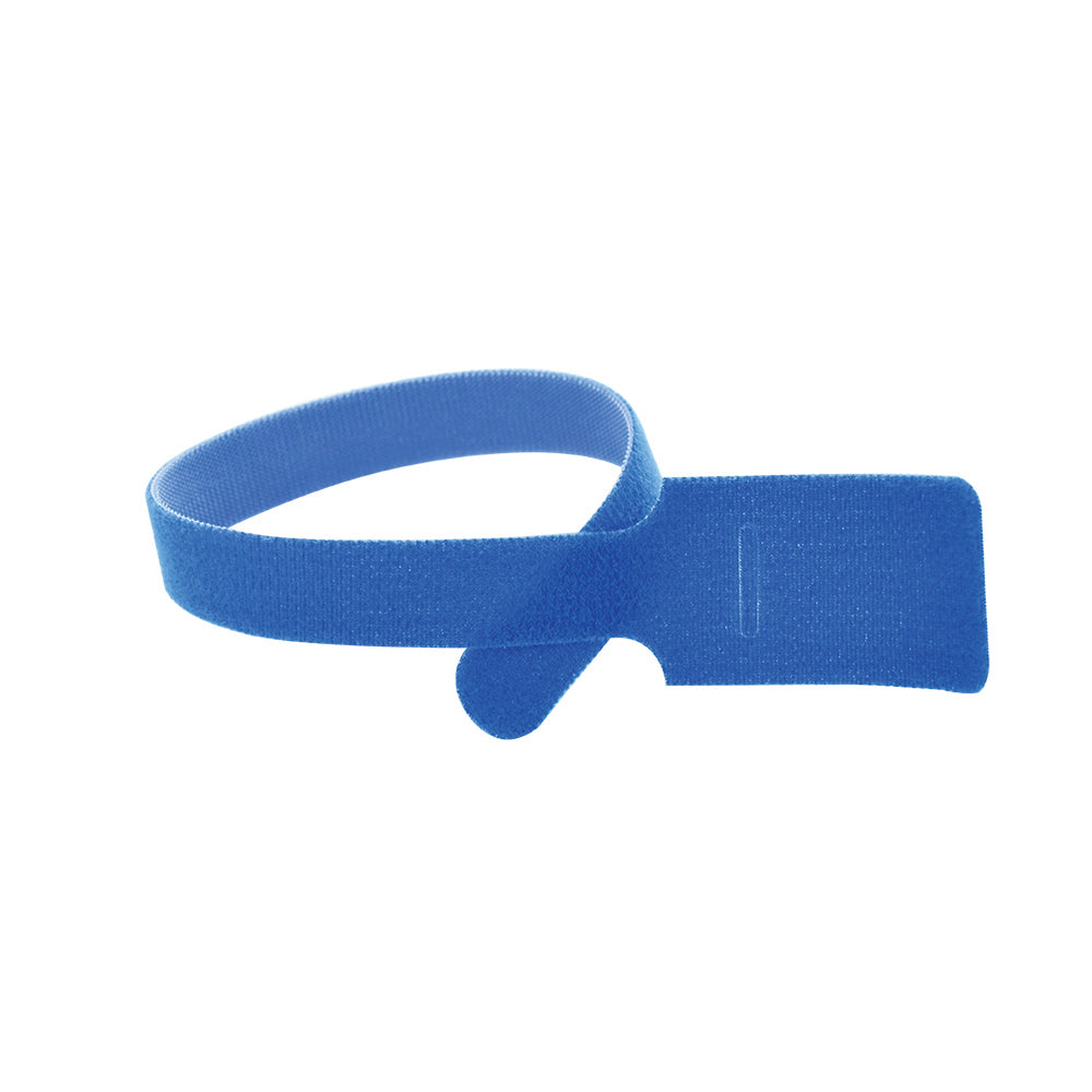 15 Inch X 3/4 Inch Velcro Grip Tie Resealable Cable And Wire Tie - Blue