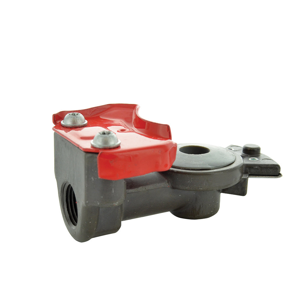 1/2-14 Nptf Red Urethane Seal Plated Aluminum Emergency Premium Gladhand