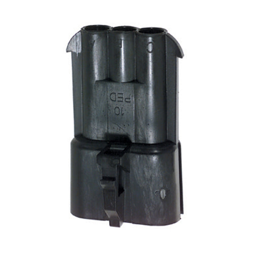 2.8 Mm Blade Black Nylon Metri-Pack 280 Series Sealed Crimp 3 Way Male Connector