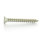 #8 x 3 Inch Plain 18-8 (A2) Stainless Steel Flat - Countersunk Head Type-Ab Self-Tapping Sheet Metal Screw