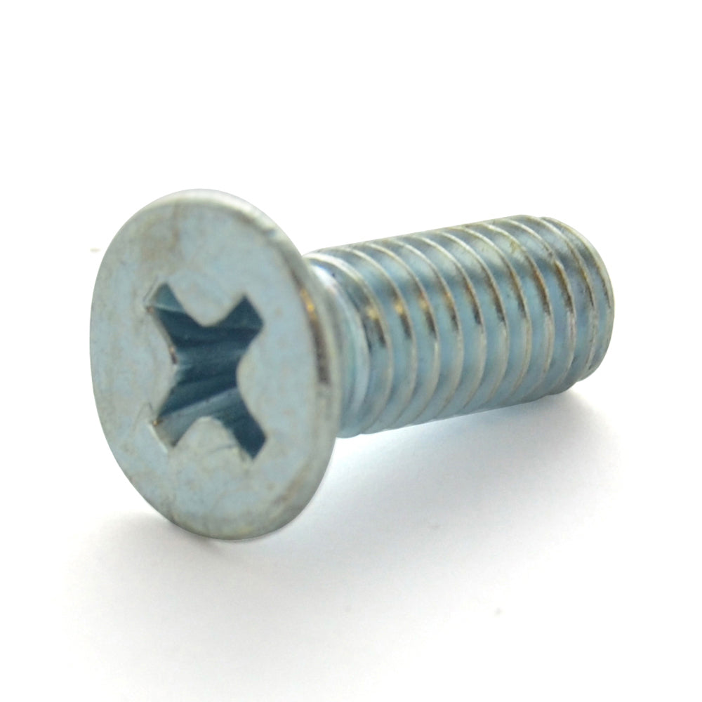 #10-32 x 3/4 Inch Fine Zinc Plated Steel #2 Phillips Drive Flat Countersunk Head Machine Screw
