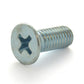 #10-32 x 3 Inch Fine Zinc Plated Steel #2 Phillips Drive Flat Countersunk Head Machine Screw