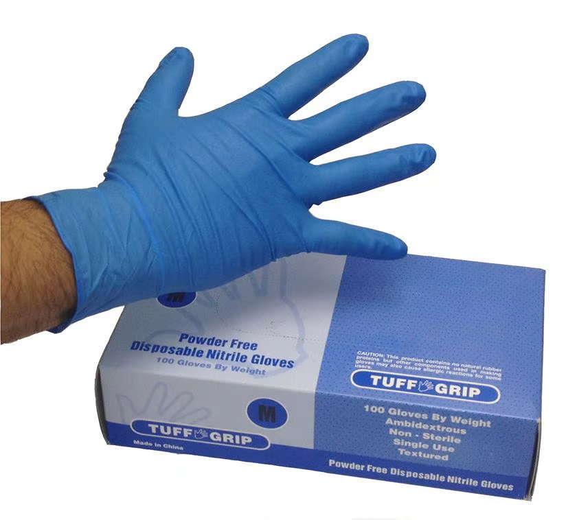 6MIL NITRILE MED BLUE DISPOSABLE GLOVES (100 COUNT BULK DISCOUNT PRICE) - CLEARANCE