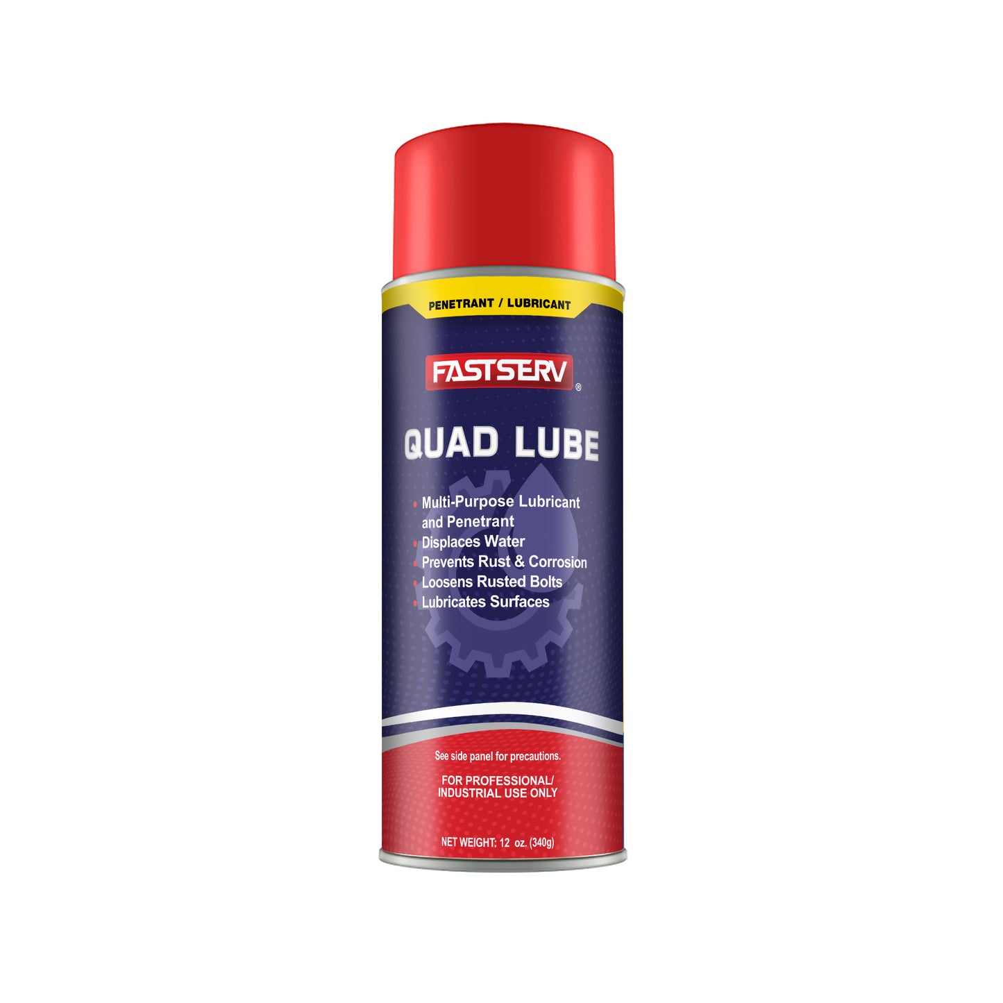 Fastserve Quad Lube Penetrant/Lubricant - 12 Oz Net Weight - Aerosol