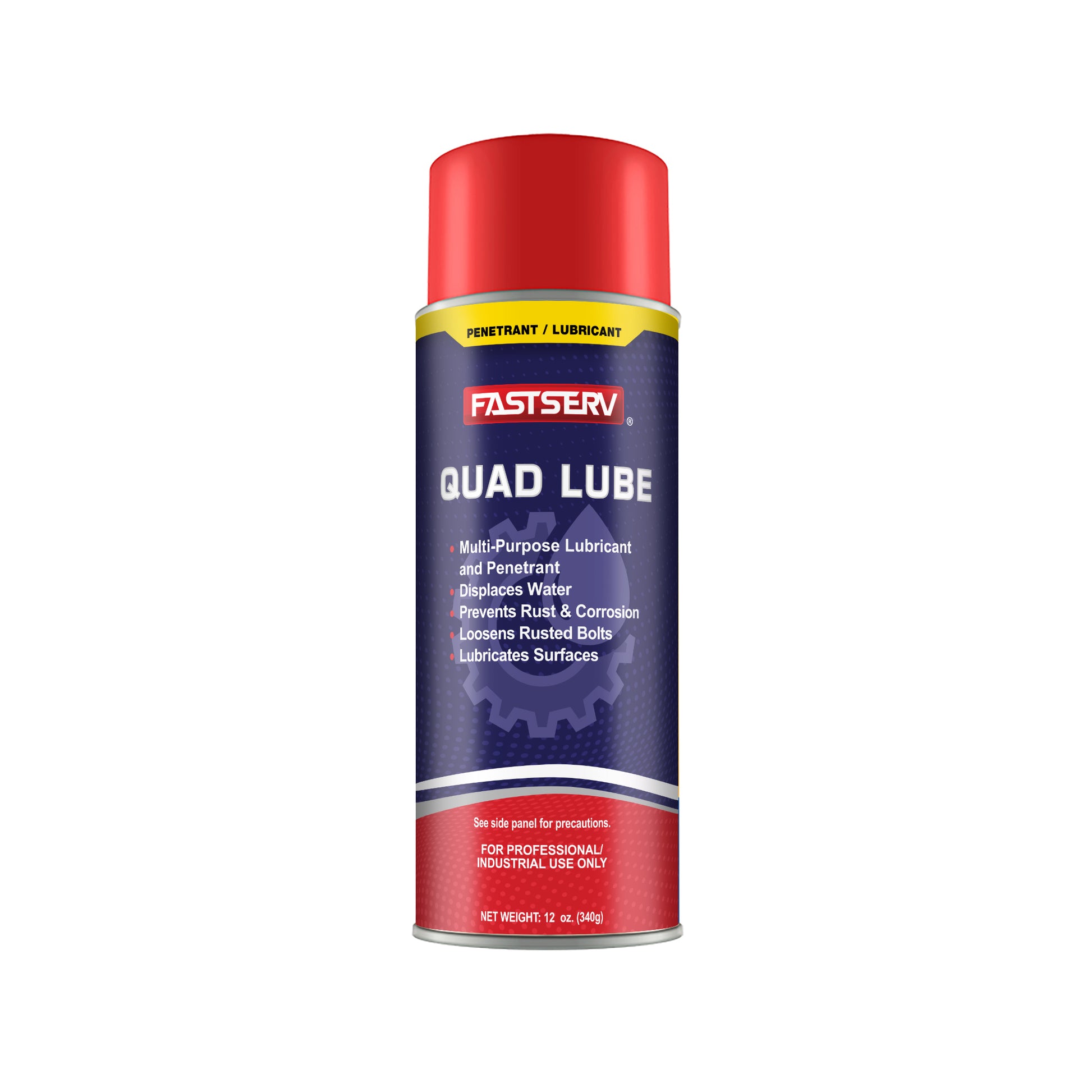 Fastserve Quad Lube Penetrant/Lubricant - 12 Oz Net Weight - Aerosol
