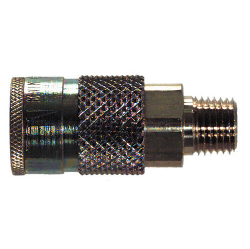 1/4 Inch Basic Size Tru-Flate / Parker Style Interchange Coupler Male 1/4 Inch Npt