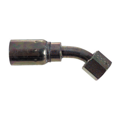 Female Flat Face O-Ring (FFOR) 45 Elbow Swivel 1/4 Inch Hose X 3/8 Inch Tube