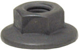 M6 x 1 Black Phosphate Case Hardened Steel Hex Flange Nut