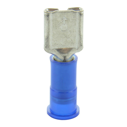 16-14 Gauge Female Quick Disconnect 3/16" Tab Ultra-Tuff Fully Insulated Nylon Blue