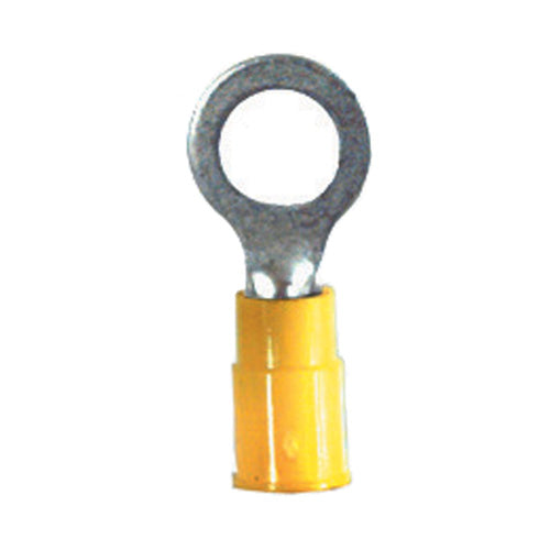 12-10 Gauge Ring Terminal 3/8" Stud PVC Insulated Yellow