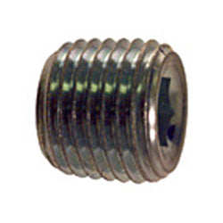 1/8 Inch 6000 Psi Zinc Plated Yellow Dichromate Carbon Steel Hex Socket Plug