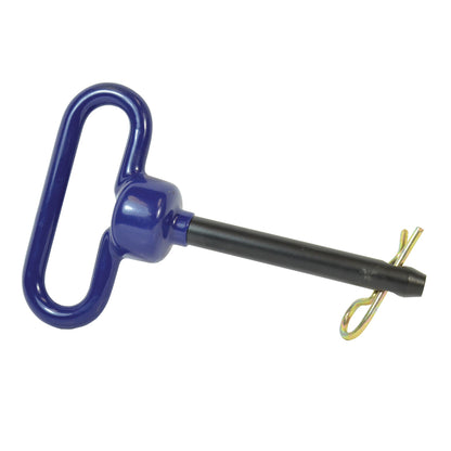 1/2 Inch X 3-5/8 Inch Blue Vinyl Coated Handle Withblack Powder Coated Pin Grade 8 Alloy Steel Hitch Pin