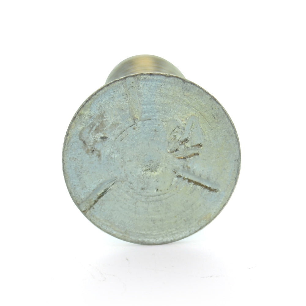 1/2-13 x 2 Inch Coarse Zinc Plated Grade 5 Flat Head Plow Bolt