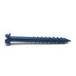 3/16 Inch X3-1/4 Inch Slotted Hex Head Concrete Screw Anchor Blue Ceramic Coated Carbon Steel
