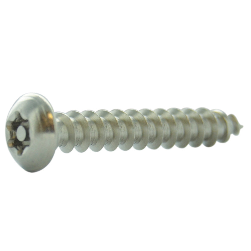 #10 x 1-1/4 Inch Stainless Steel Torx Pin Button Head Tamper Resistant Sheet Metal Screw