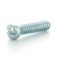 #10-32 x 1/2 Inch Fine Zinc Plated Steel Slotted Drive Fillister Head Machine Screw