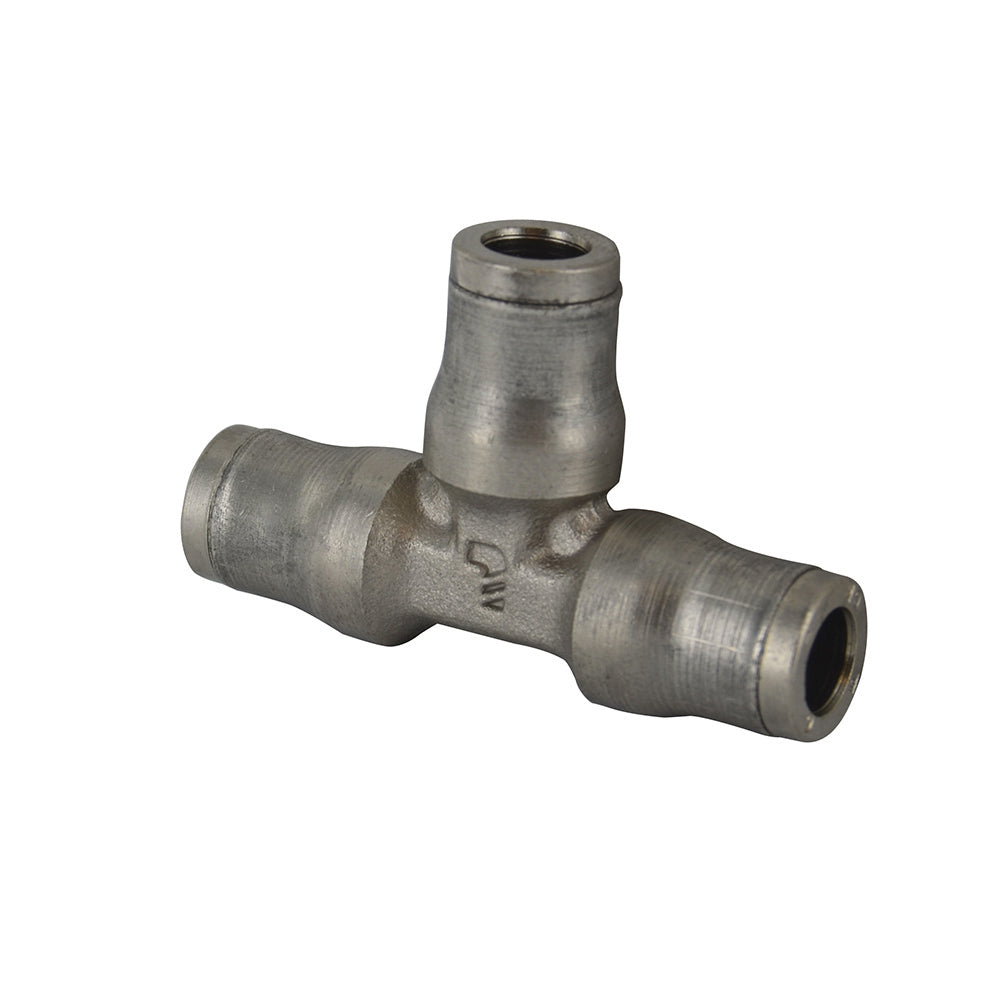 M6 Nickel Plated Brass Push-In Tube Union Tee