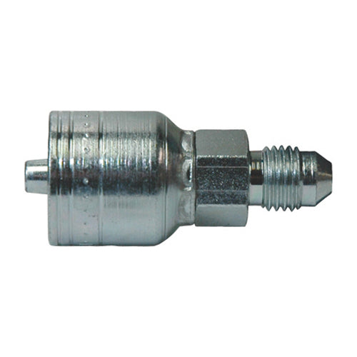 3/4 Inch x 3/4 Inch Jic 37 Degree Male Rigid Yellow Zinc Z Series Weathergrip Crimp
