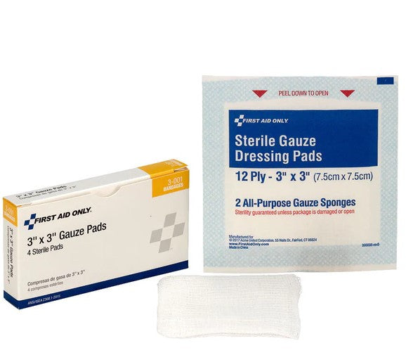 3 Inch X 3 Inch Sterile Gauze Pads