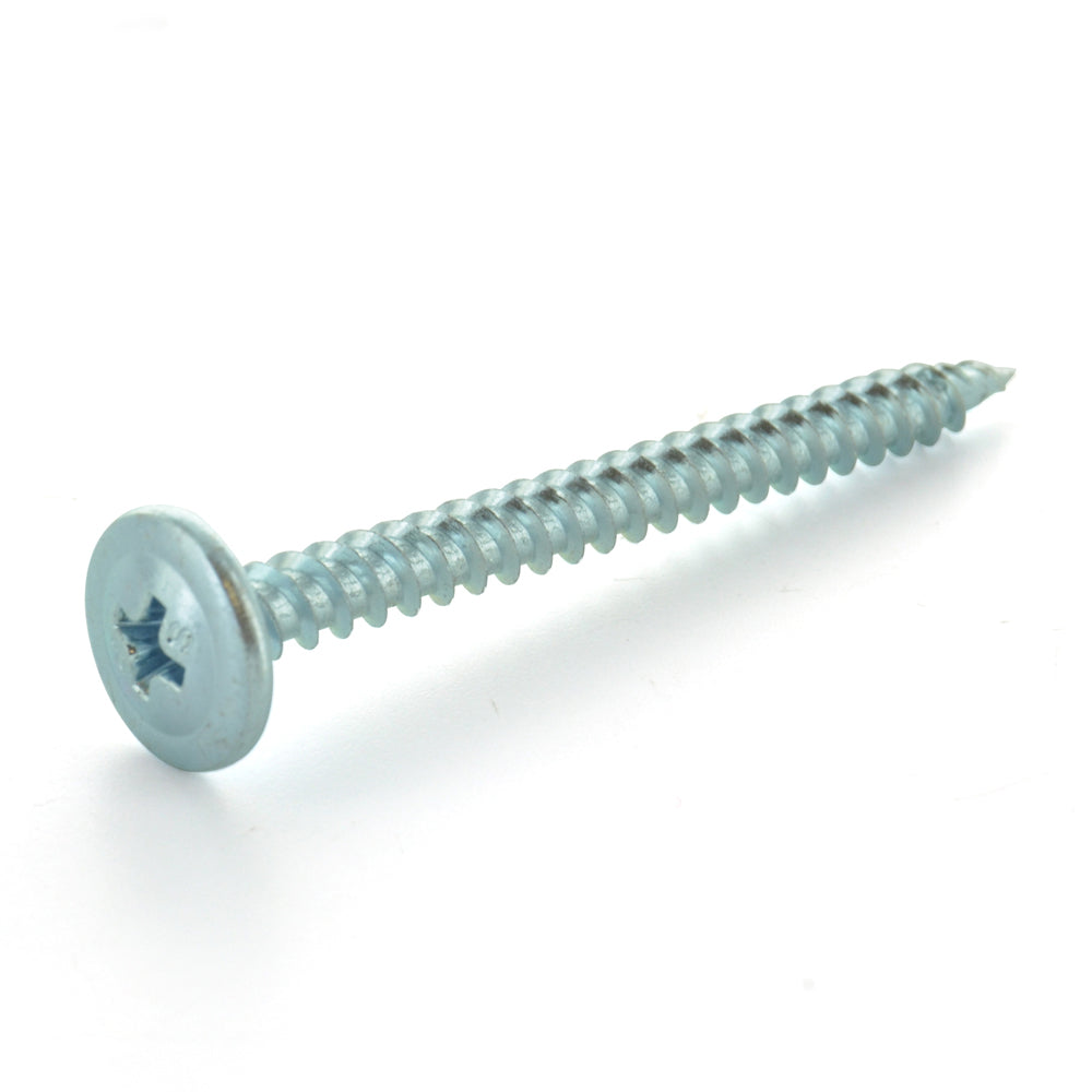 #8 x 9/16 Inch Needle Point #2 Phillips Drive K-Lath/Modified Truss Head Zinc Plated Steel Self-Piercing Drywall Screw