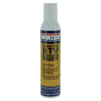 Winzer Power Tube RTV Silicone School Bus Yellow - 6.75 Oz Net Weight - Aerosol