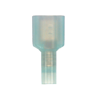 16-14 Awg 0.250 Inch X 0.032 Inch Tab Blue Nylon Insulated Fully Insulated Push-On Male Quick Slide Disconnect