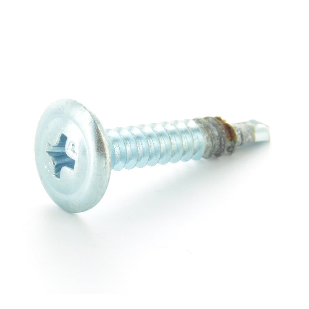 #8-18 x 1-5/8 Inch Zinc Plated Steel #2 Point Modified Truss Head Self-Drilling Tek Screw