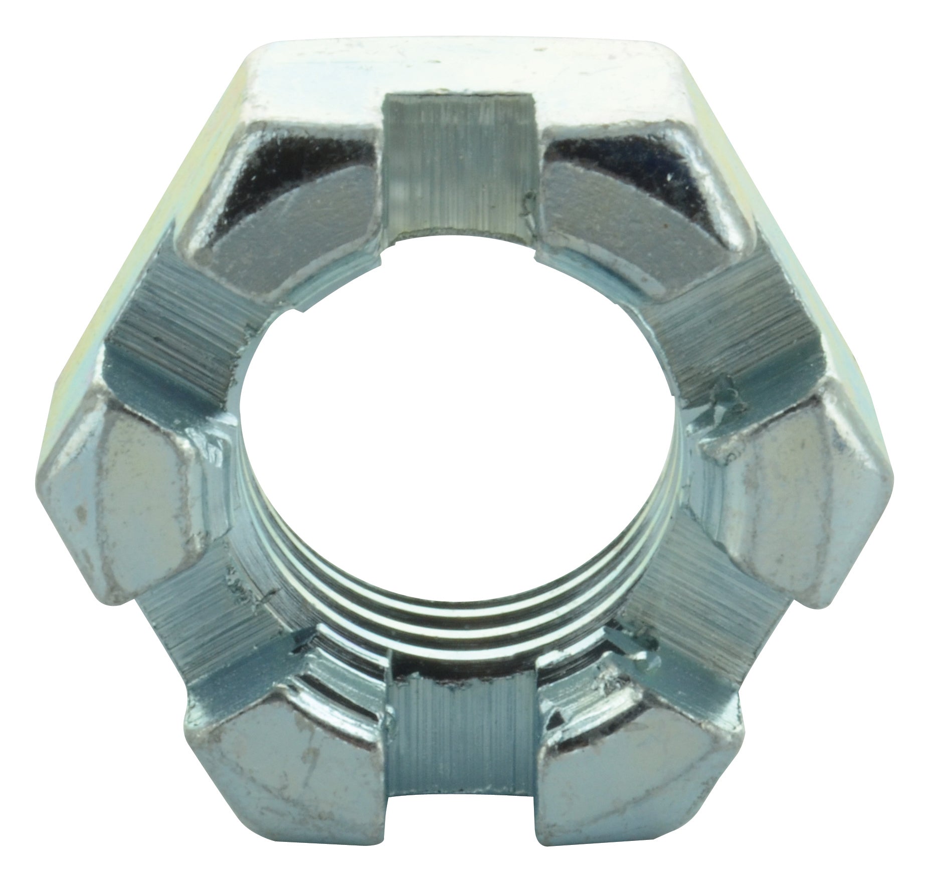 5/8-11 Coarse Zinc Plated Grade 2 Slotted Finished Hex Nut