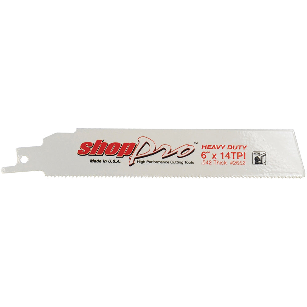 ShopPro 6 x 1 x .042 Power Edge Heavy-Duty Reciprocation Saw Blade - 14 Tpi