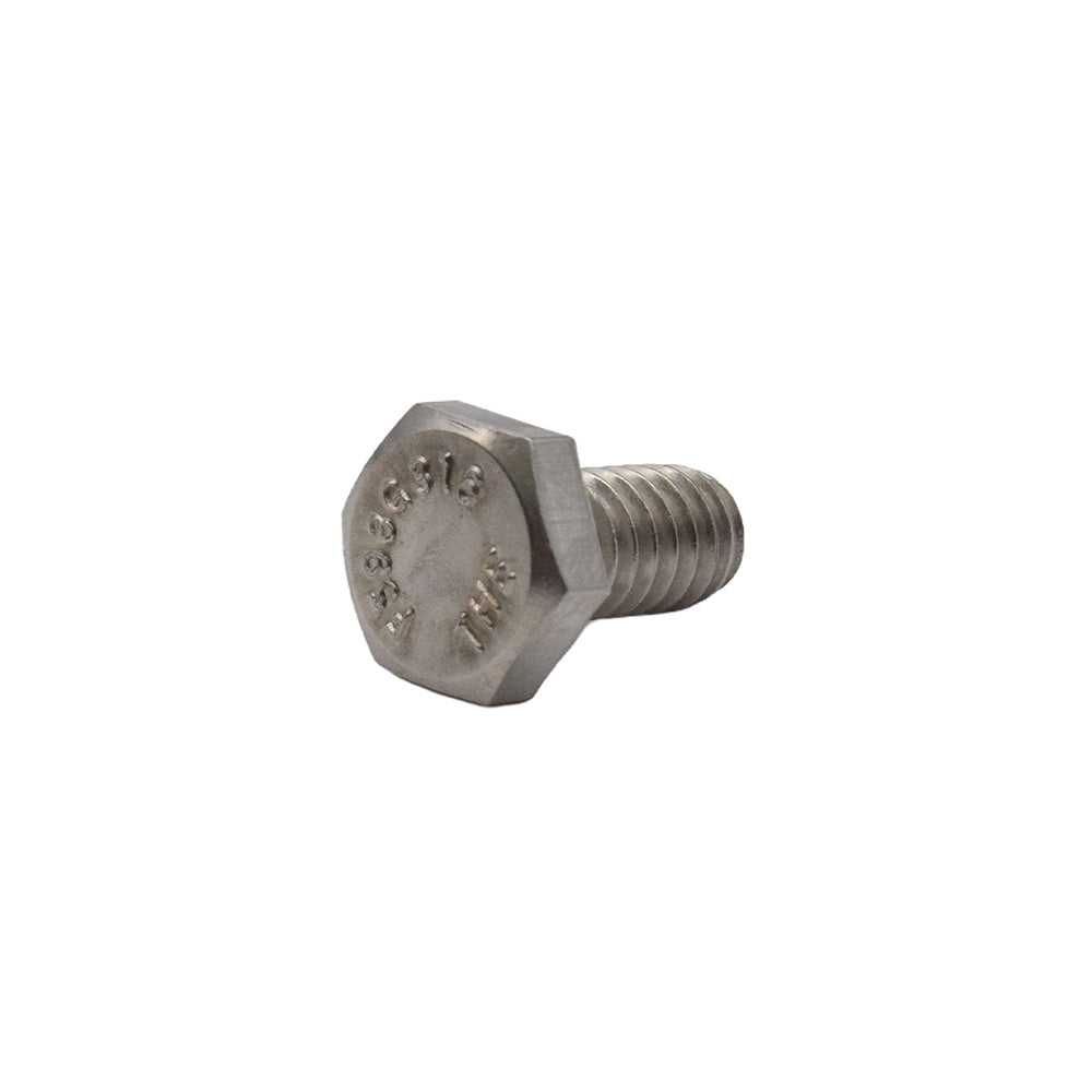 3/4-10 x 2-1/2 Inch Coarse Plain 316 Stainless Steel Hex Head Cap Screw