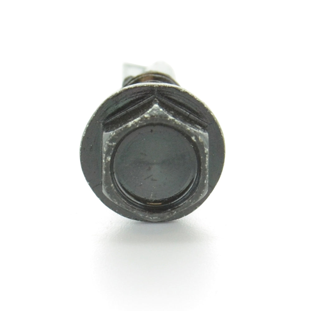 #14 x 1-1/2 Inch Black Oxide Hardened Steel #3 Point Indented Hex Washer Head Self-Drilling Tek Screw
