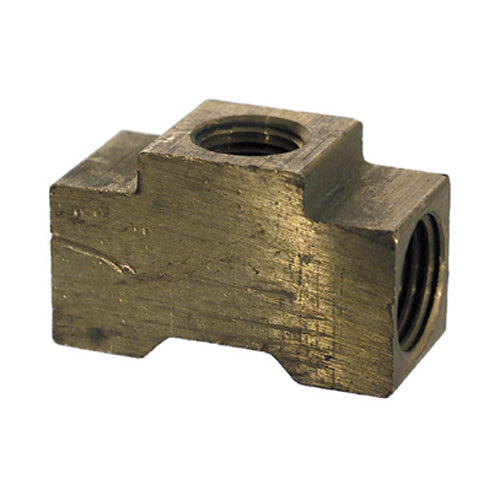 1/8 Inch X 3/16 Inch Standard Brass Inverted Flare Tube Female Branch Tee
