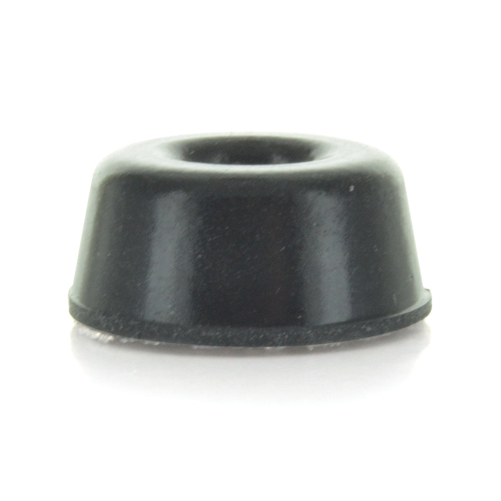 0.880 Inch X 0.400 Inch Circular Recessed Self-Adhesive Bumper Stop Black