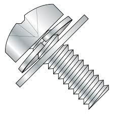 M4 x 0.7 x 10 mm Coarse Plain 18-8 (A2) Stainless Steel SEMS Phillips Drive Pan Head Machine Screw with Split Lock Washer & Flat Washer