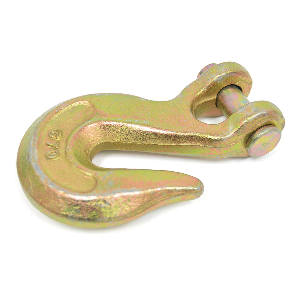1/4 Inch Grade 70 Yellow Chromate Transport Clevis Grab Hook