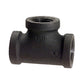 1/8" Schedule 40 Female NPT Black Welded Malleable Iron Straight Tee USA