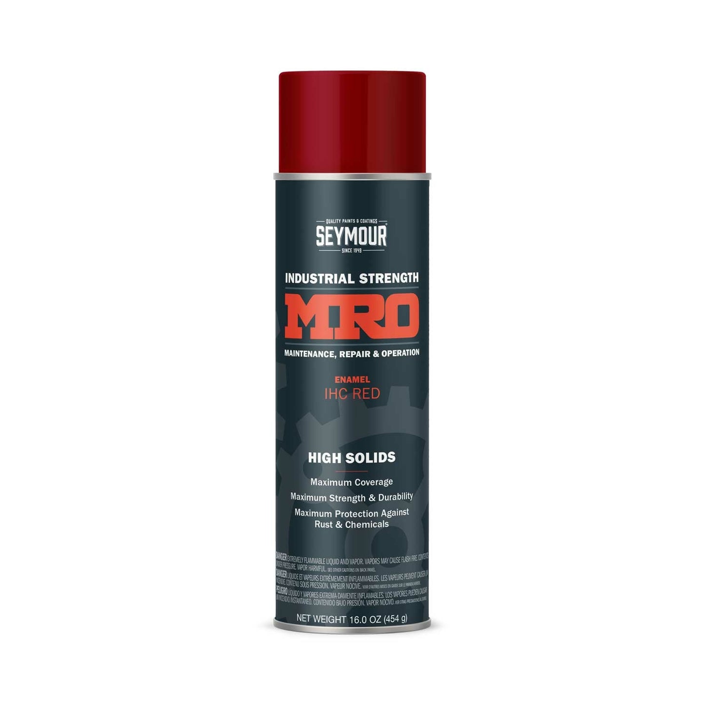 MRO Industrial High-Solids Spray Paint- IHC Red  - 16 OZ. Net Fill Wt.