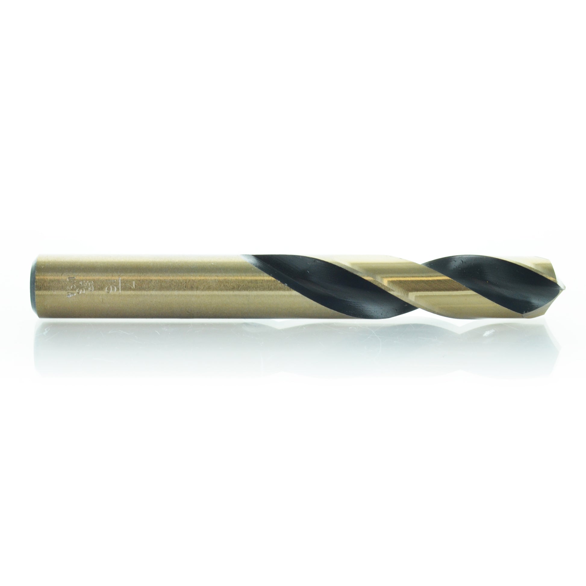 7/16 Inch 135 Degree Split Point Gold Hi-Molybdenum Tool Steel Stub Length Drill Bit