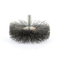 3 Inch x 0.014 Inch x 1/4 Inch Stem Mounted Carbon Steel Crimped Conflex Narrow Face Wheel Brush