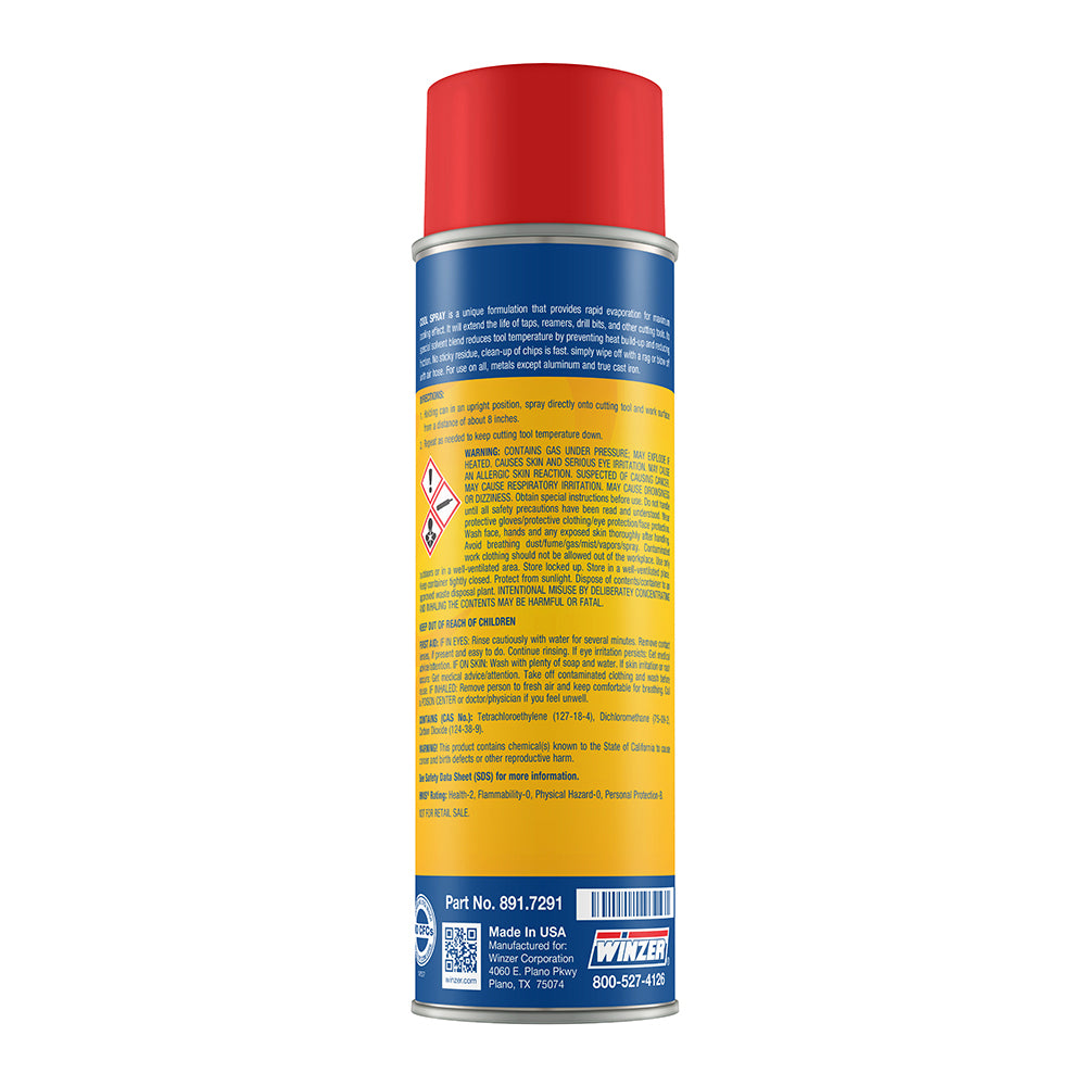 Winzer Cool Spray Non-Flammable Tool Coolant - 18 Oz Net Weight - Aerosol