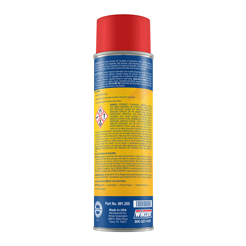 Winzer Polylube 255 Clear Gel Lubricant With Ptfe - 13 Oz Net. - Aerosol