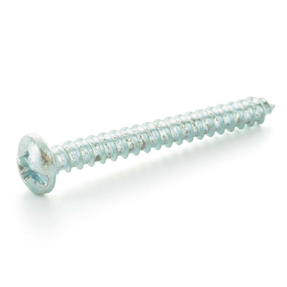 #12-14 x 1-1/2 Inch Zinc Plated Low Carbon Steel Pan Head Type-A Self-Tapping Sheet Metal Screw
