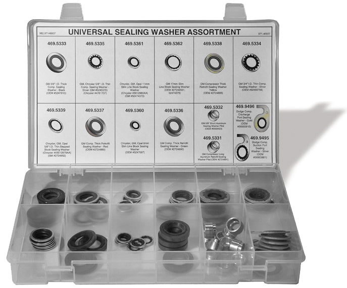 Winzer 74 Piece A/C Universal Sealing Washer Assortment Drawer - Supplier Pre-Built Kit