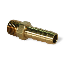 1/4 Inch X 3/8 Inch MPT X Barb Hose Brass Male Connector