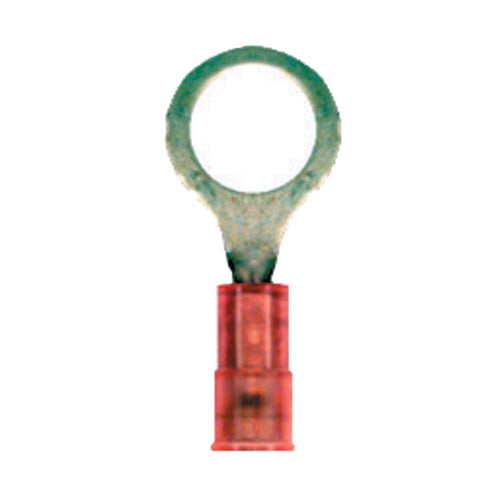 22-18 Gauge Ring Terminal 5/16" Stud Nylon Insulated Red