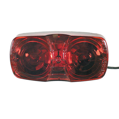Rectangular Two Bulb Clearance Marker Red
