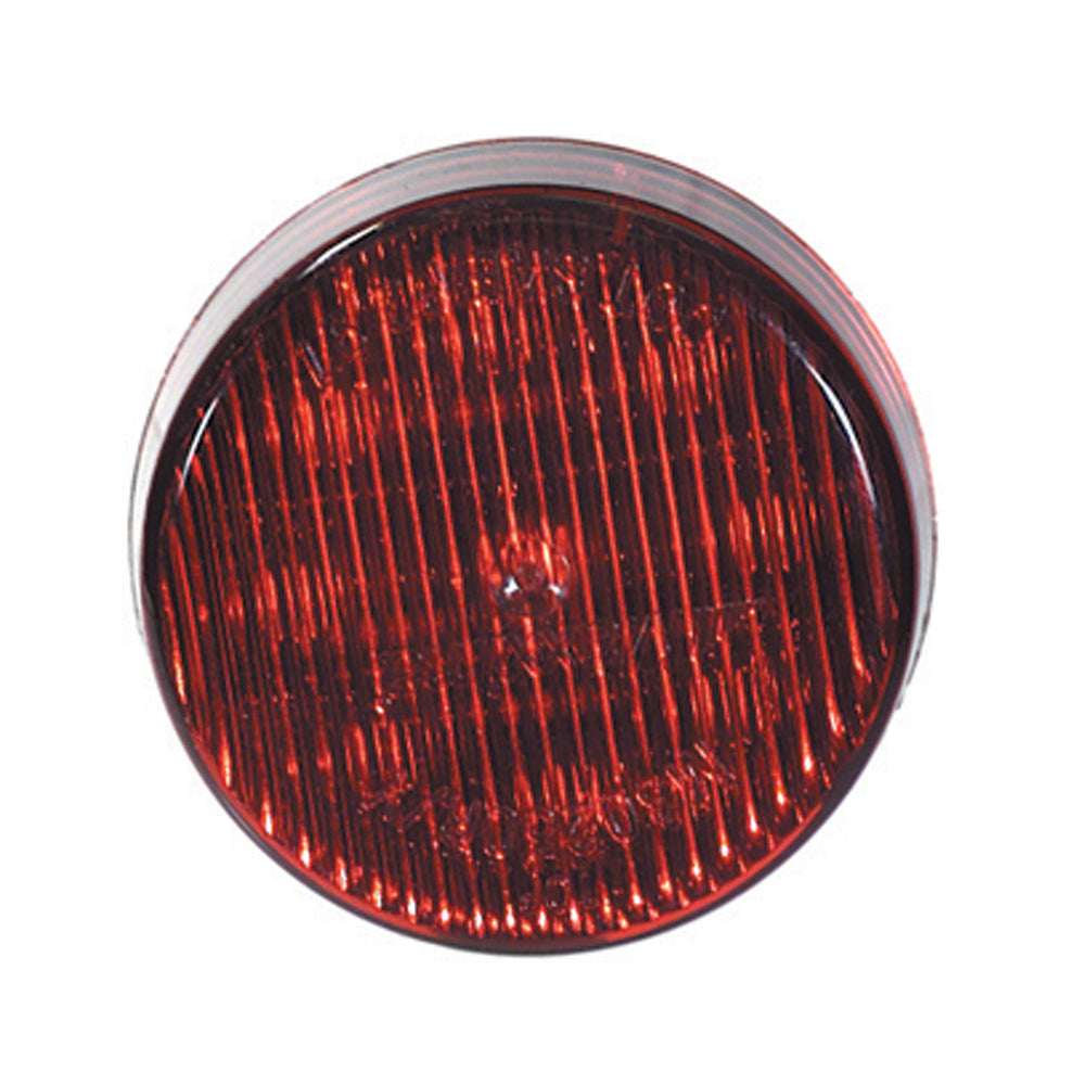 2 Inch Round Led Clearance Marker Red With Grommet Mount