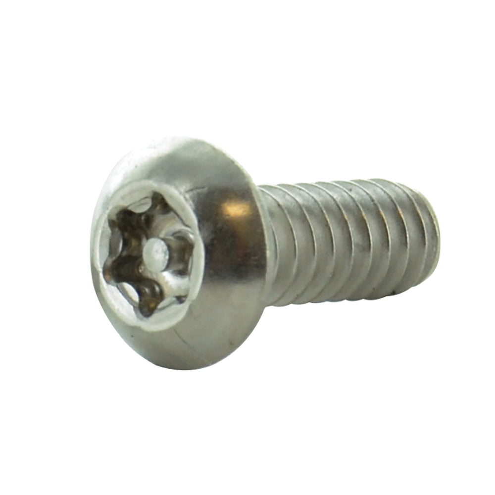 #10-24 x 1/2 Inch Stainless Steel Torx Pin Button Head Tamper Resistant Machine Screw