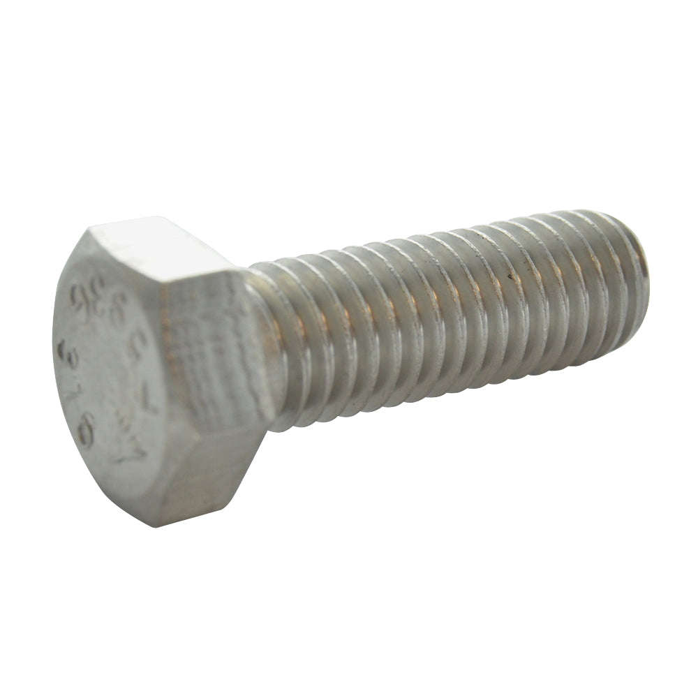 3/8-16 x 4 Inch Coarse Plain 316 Stainless Steel Hex Head Cap Screw