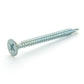 #6 x 1-1/4 Inch #2 Point #2 Phillips Drive Bugle Head Zinc Plated Steel Drywall Self-Drilling Tek Screw